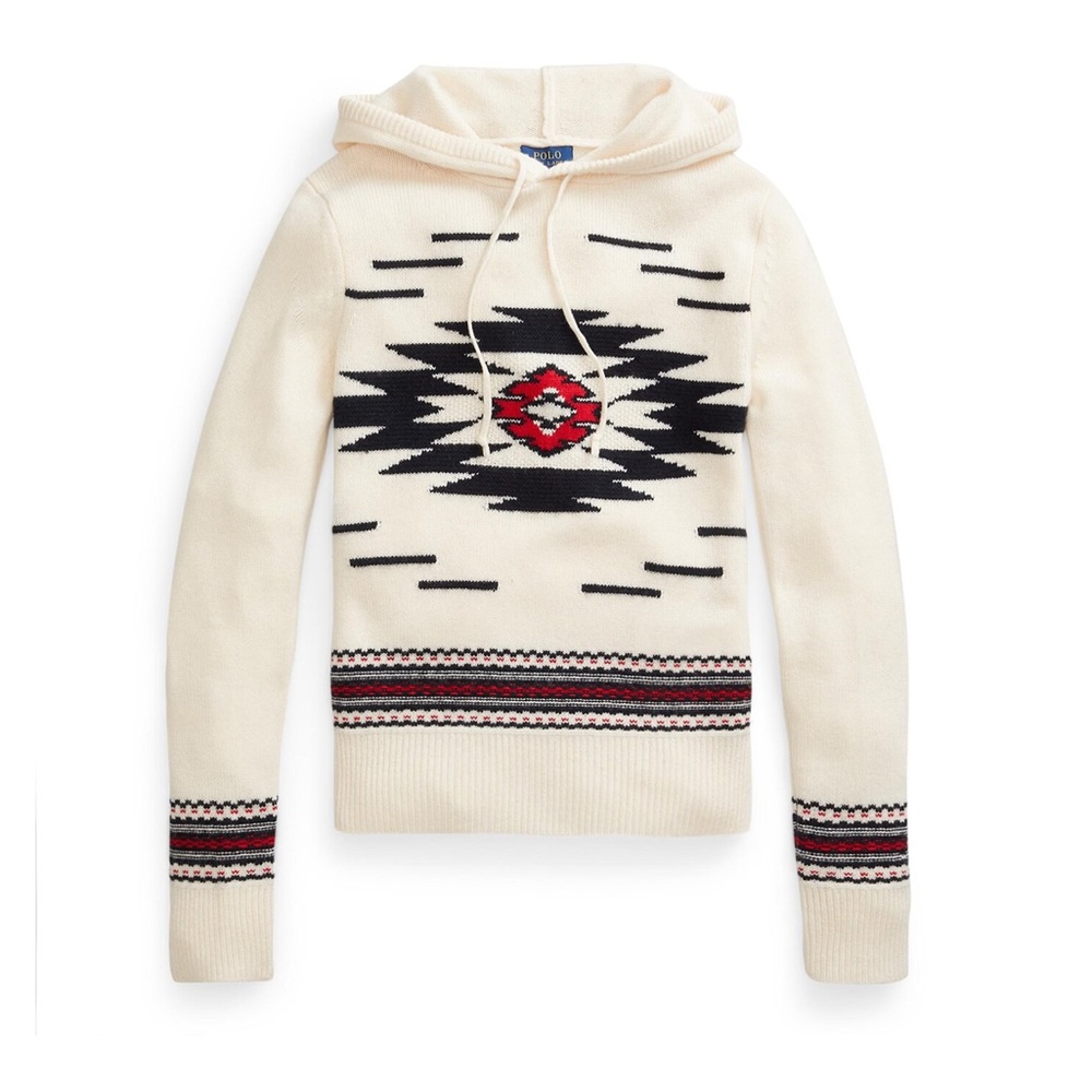❤️❤️❤️POLO RALPH LAUREN WOOL/CASHMERE HOODED SWEATER SIZE M❤️❤️❤️
